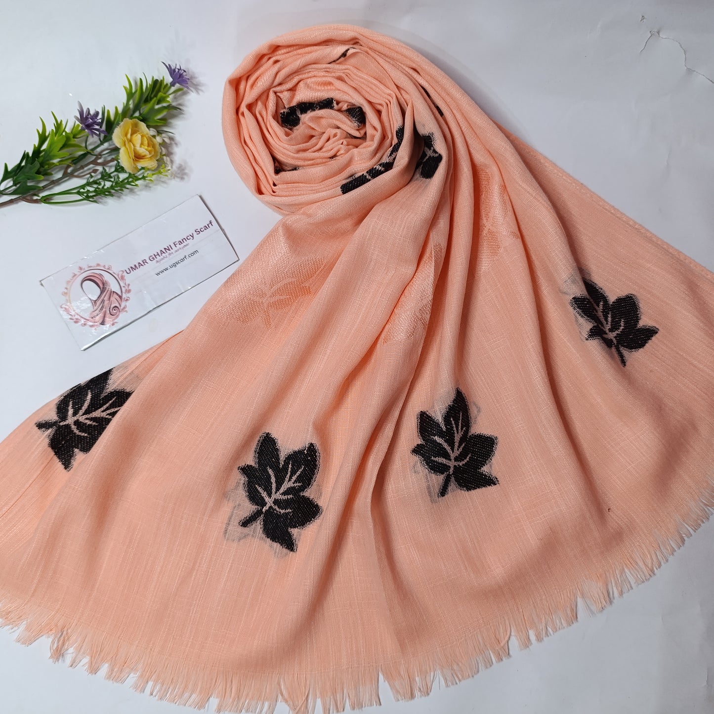 Imported Turkish Plain Fancy Embossed Hijab Scarf