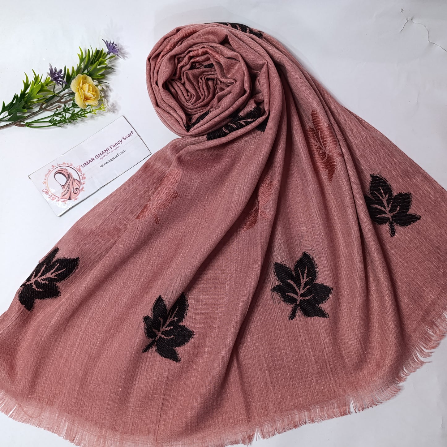 Imported Turkish Plain Fancy Embossed Hijab Scarf