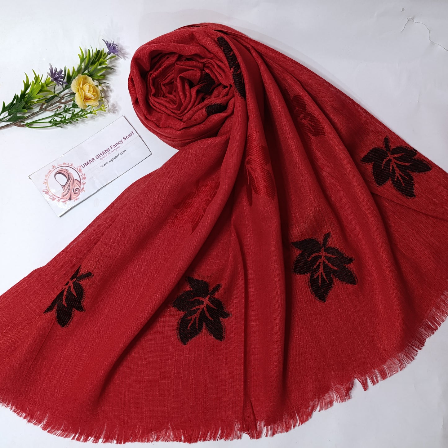 Imported Turkish Plain Fancy Embossed Hijab Scarf