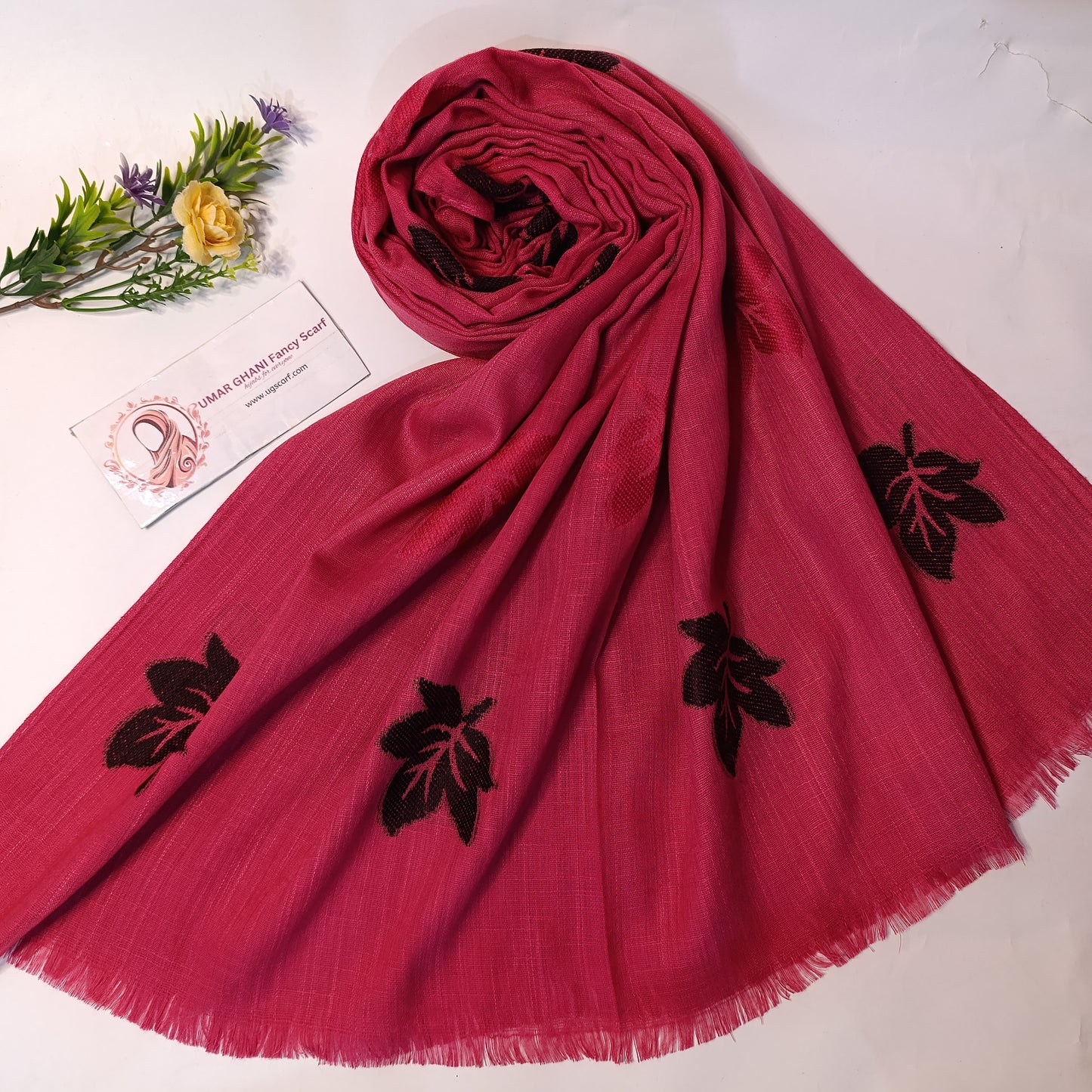 Imported Turkish Plain Fancy Embossed Hijab Scarf