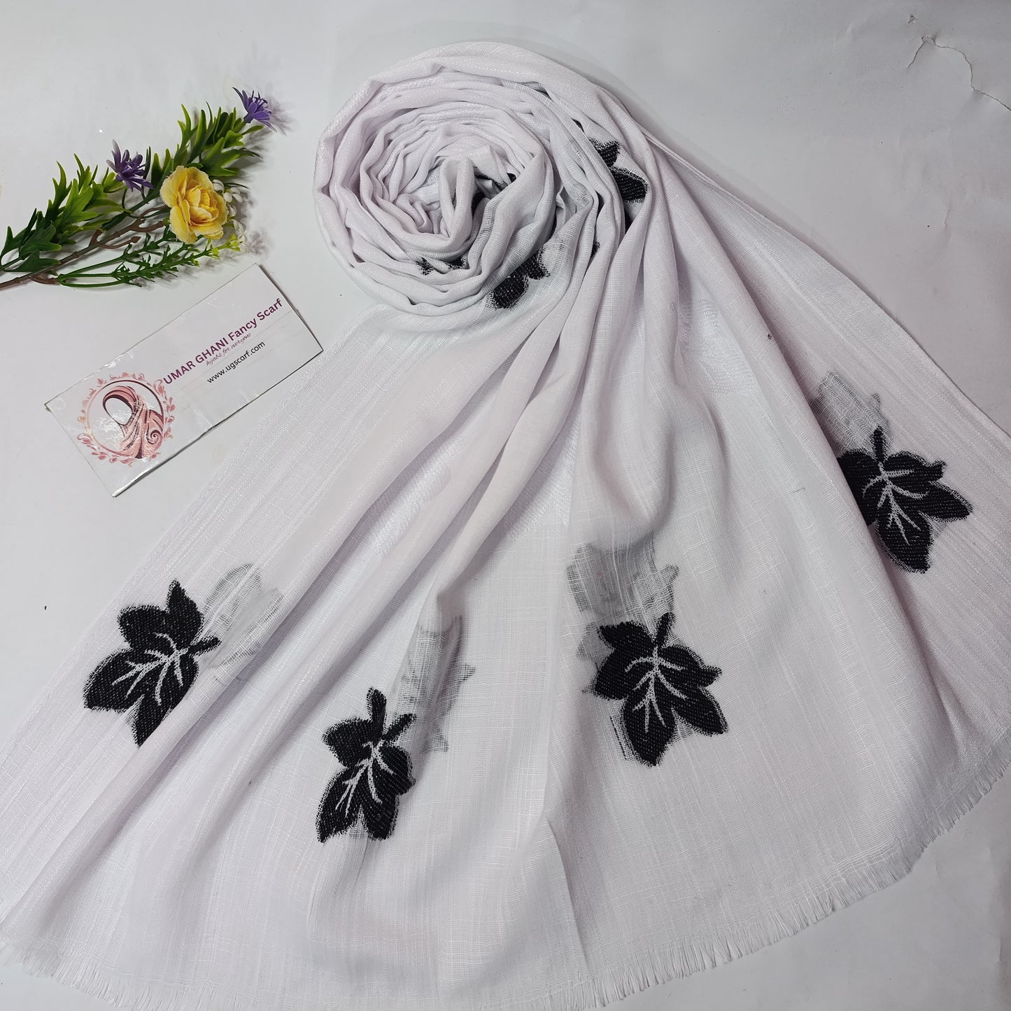 Imported Turkish Plain Fancy Embossed Hijab Scarf