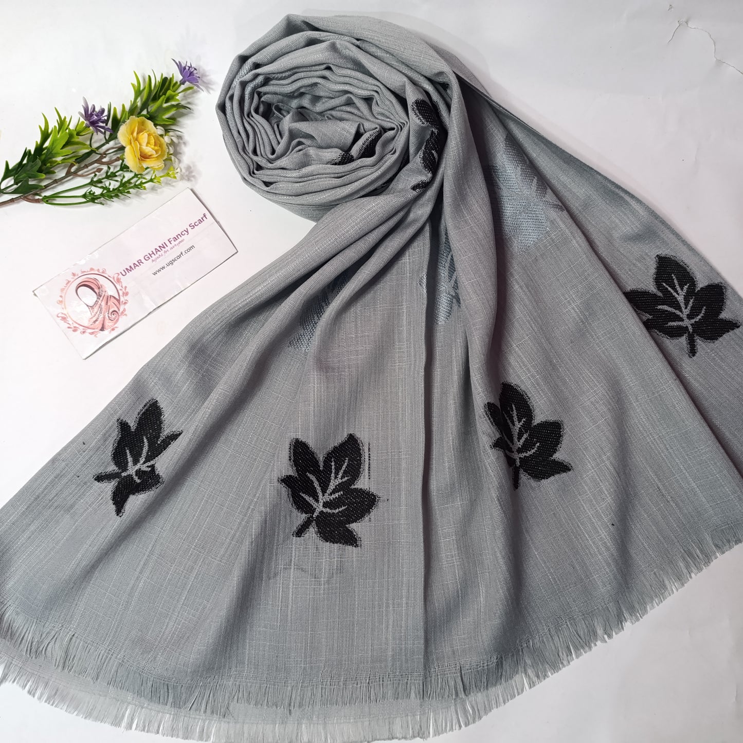 Imported Turkish Plain Fancy Embossed Hijab Scarf