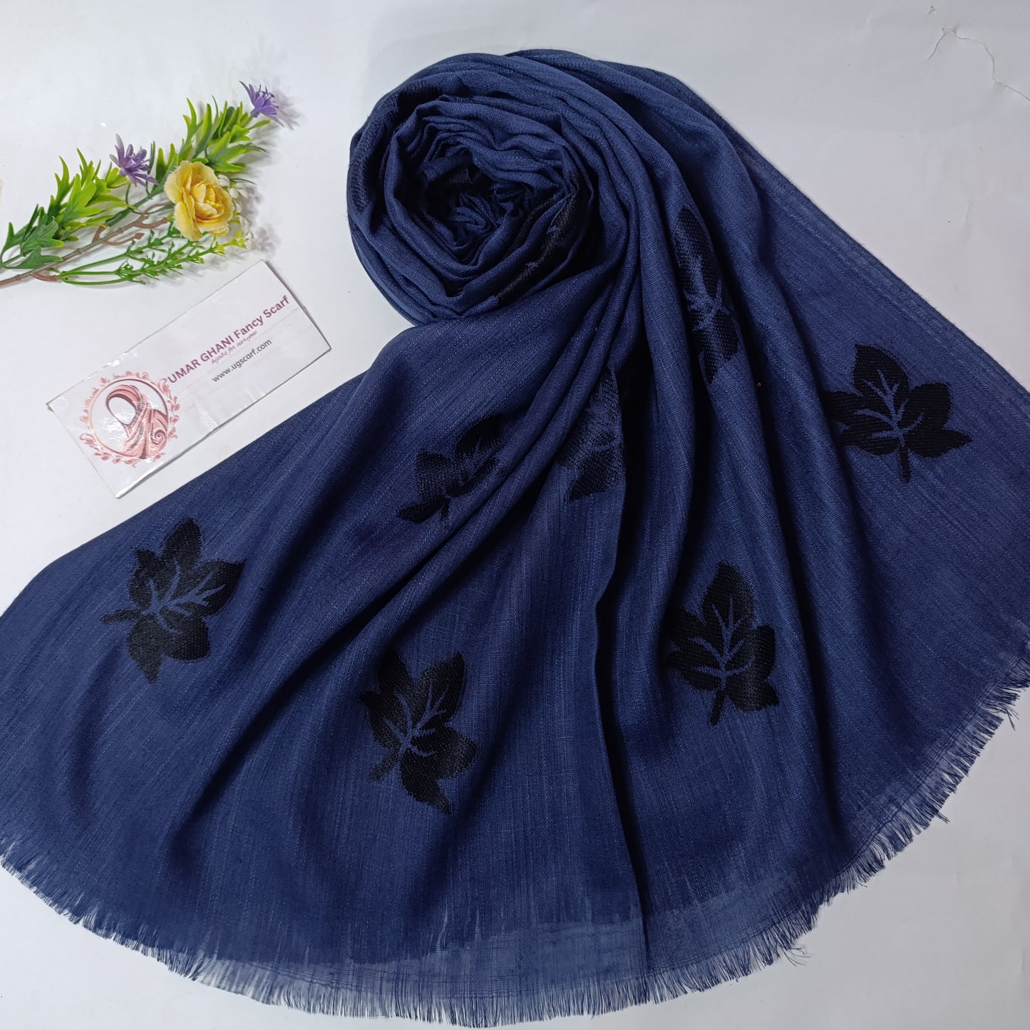 Imported Turkish Plain Fancy Embossed Hijab Scarf