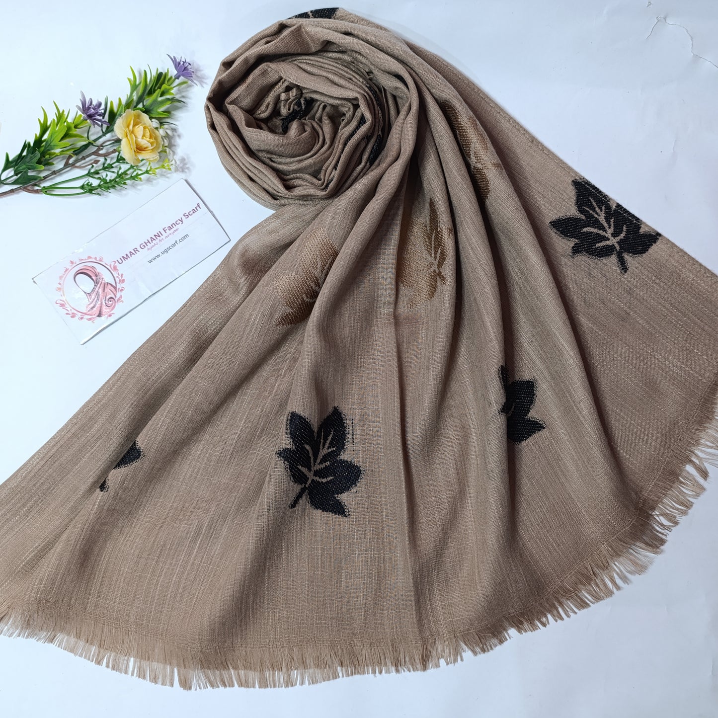 Imported Turkish Plain Fancy Embossed Hijab Scarf