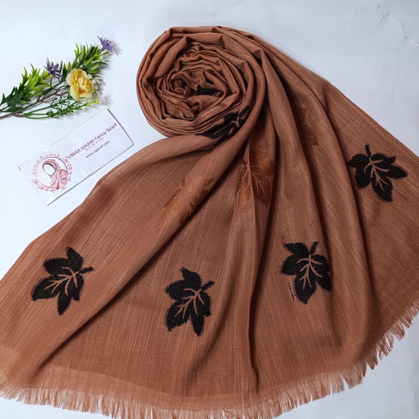 Imported Turkish Plain Fancy Embossed Hijab Scarf