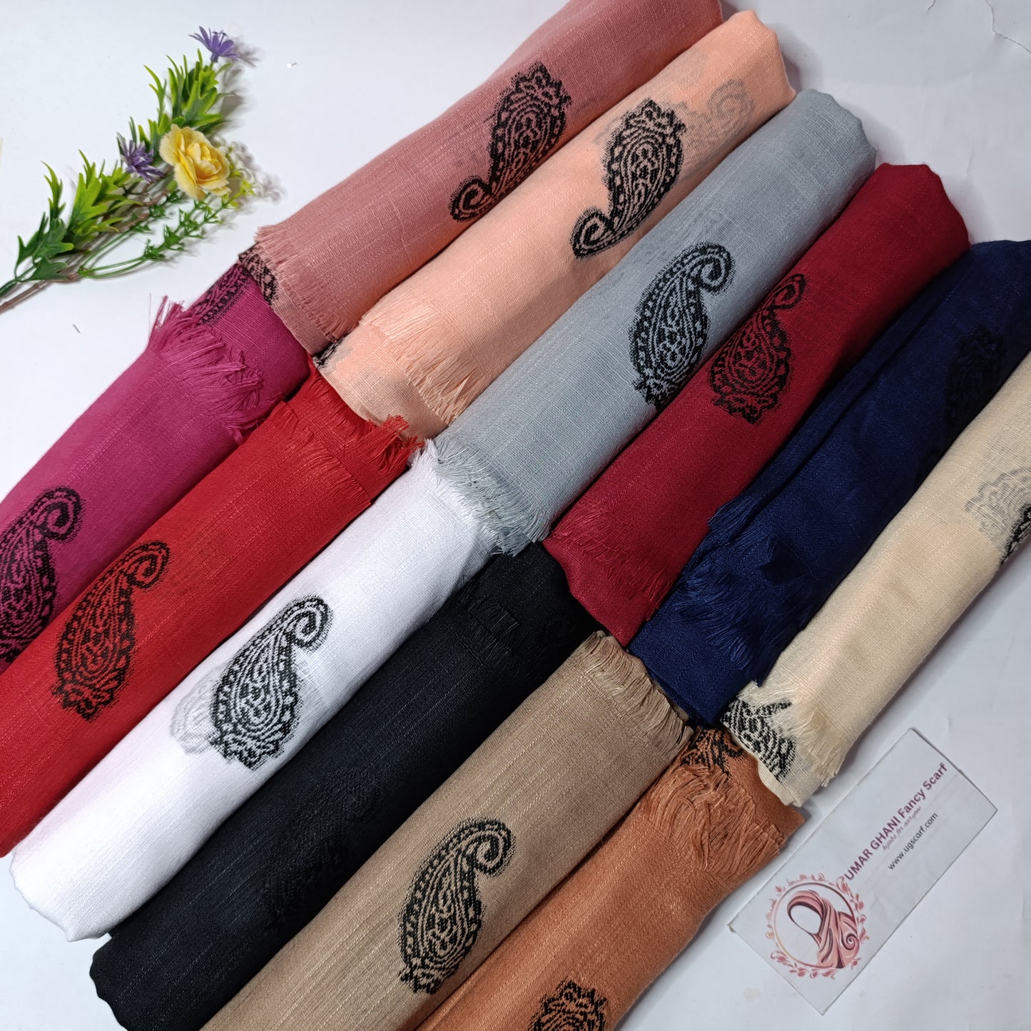 Imported Turkish Plain Fancy Embossed Hijab Scarf