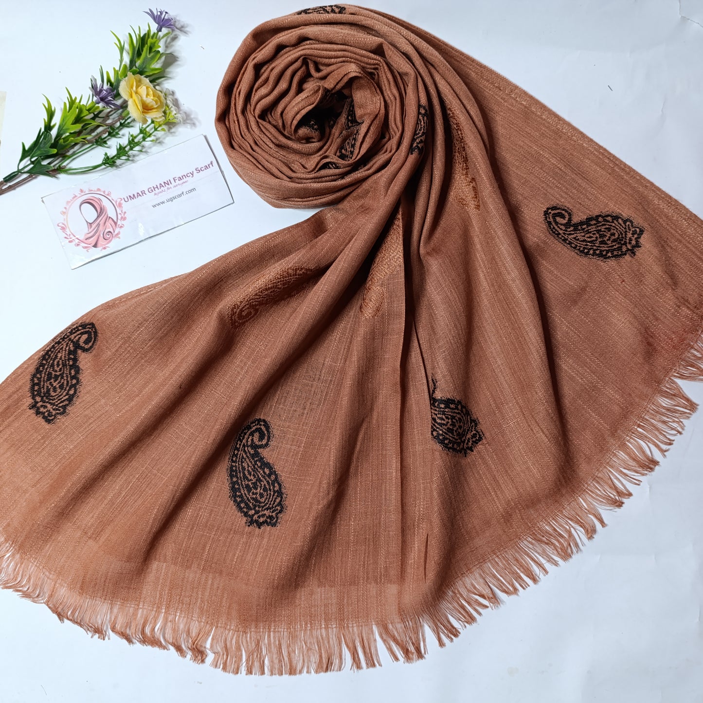 Imported Turkish Plain Fancy Embossed Hijab Scarf