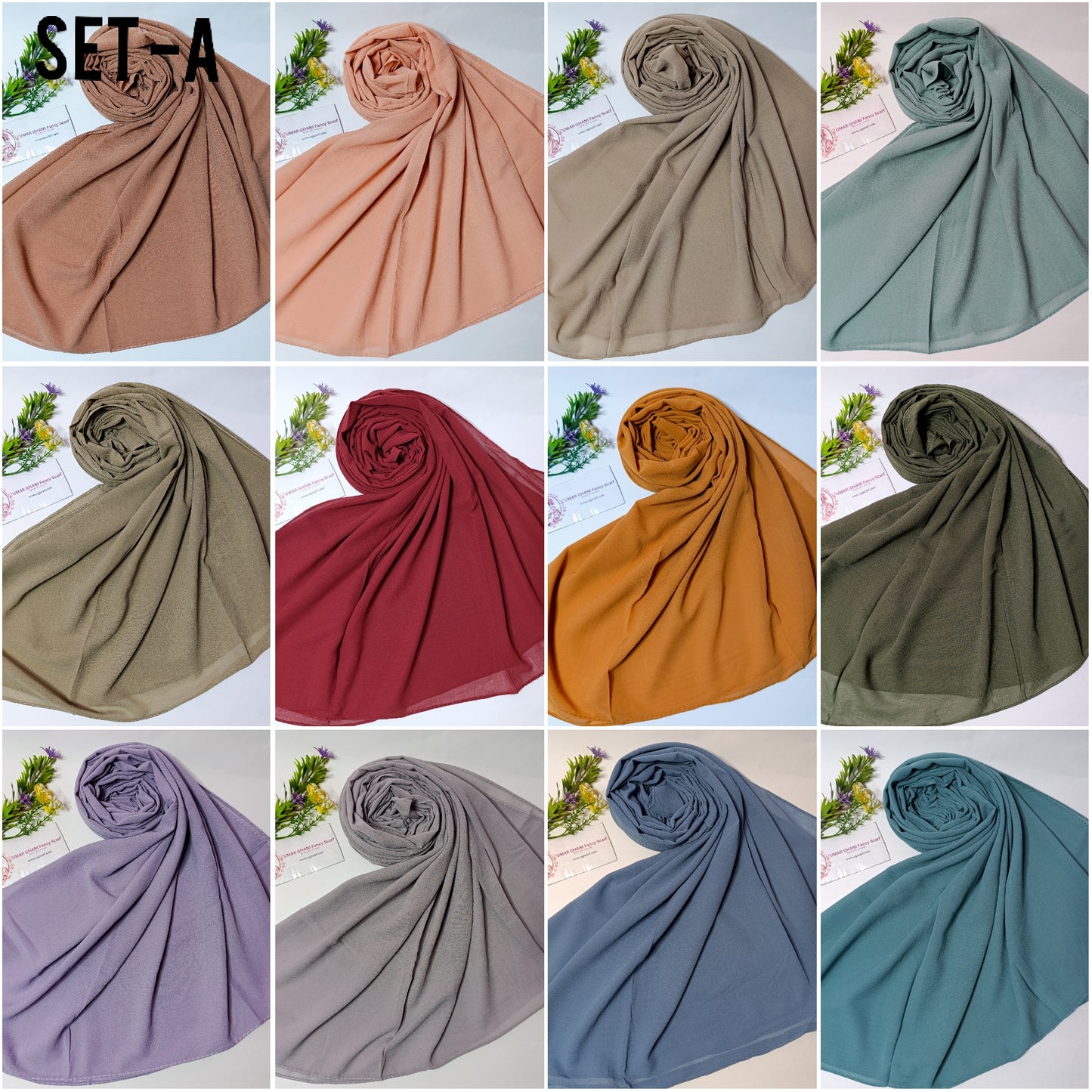 Imported Chiffon Plain Hijab Scarf