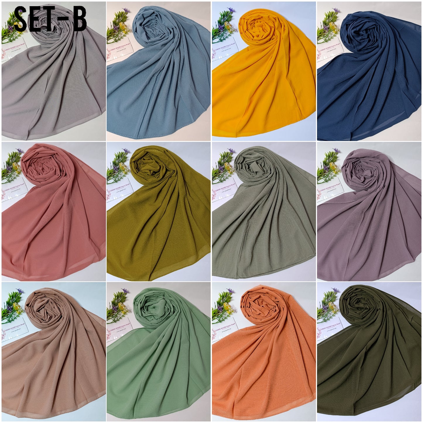 Imported Chiffon Plain Hijab Scarf