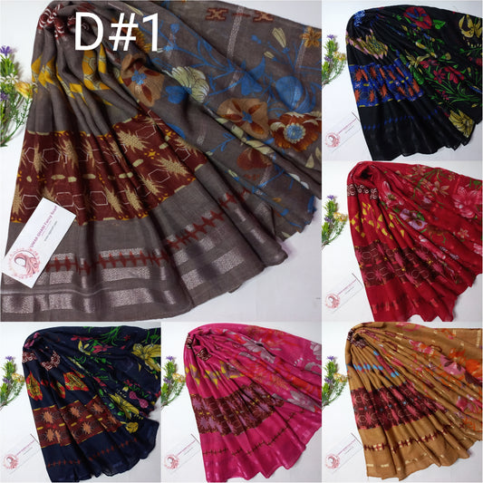 Imported Khaddi Lining Digital Print Hijab Scarf