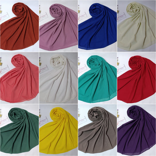 Imported Chiffon Plain Hijab Scarf