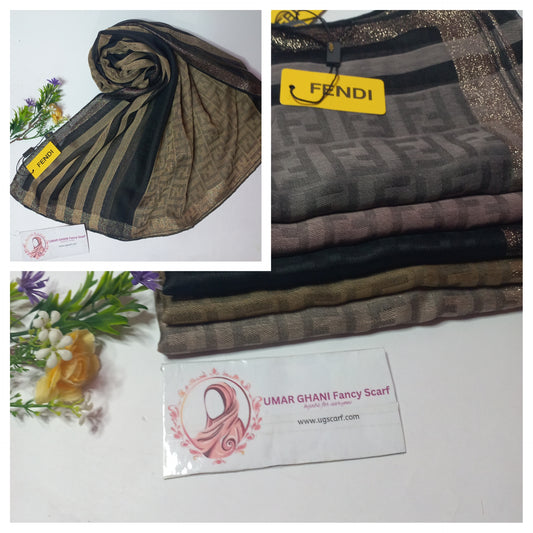 Brand Tissue Silk "Fendi" Hijab Scarf