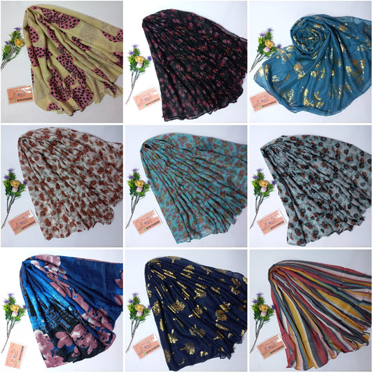 Imported Lawn Random Print Hijab Scarf